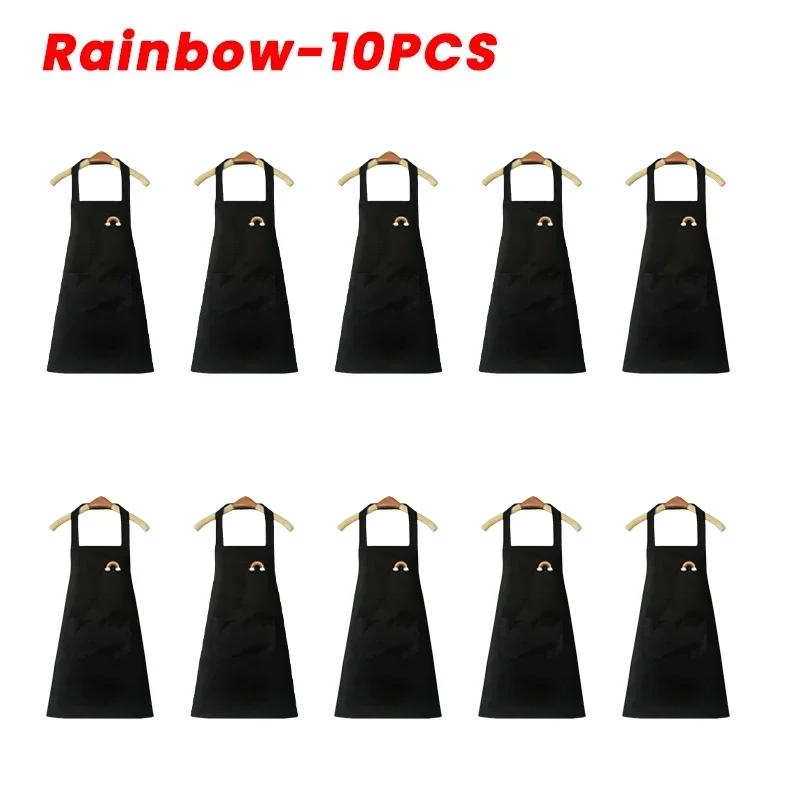 Multipurpose Waterproof Oilproof Kitchen Apron For Cooking Grilling Adult Work Smock Catering Industry Simple Chic Design