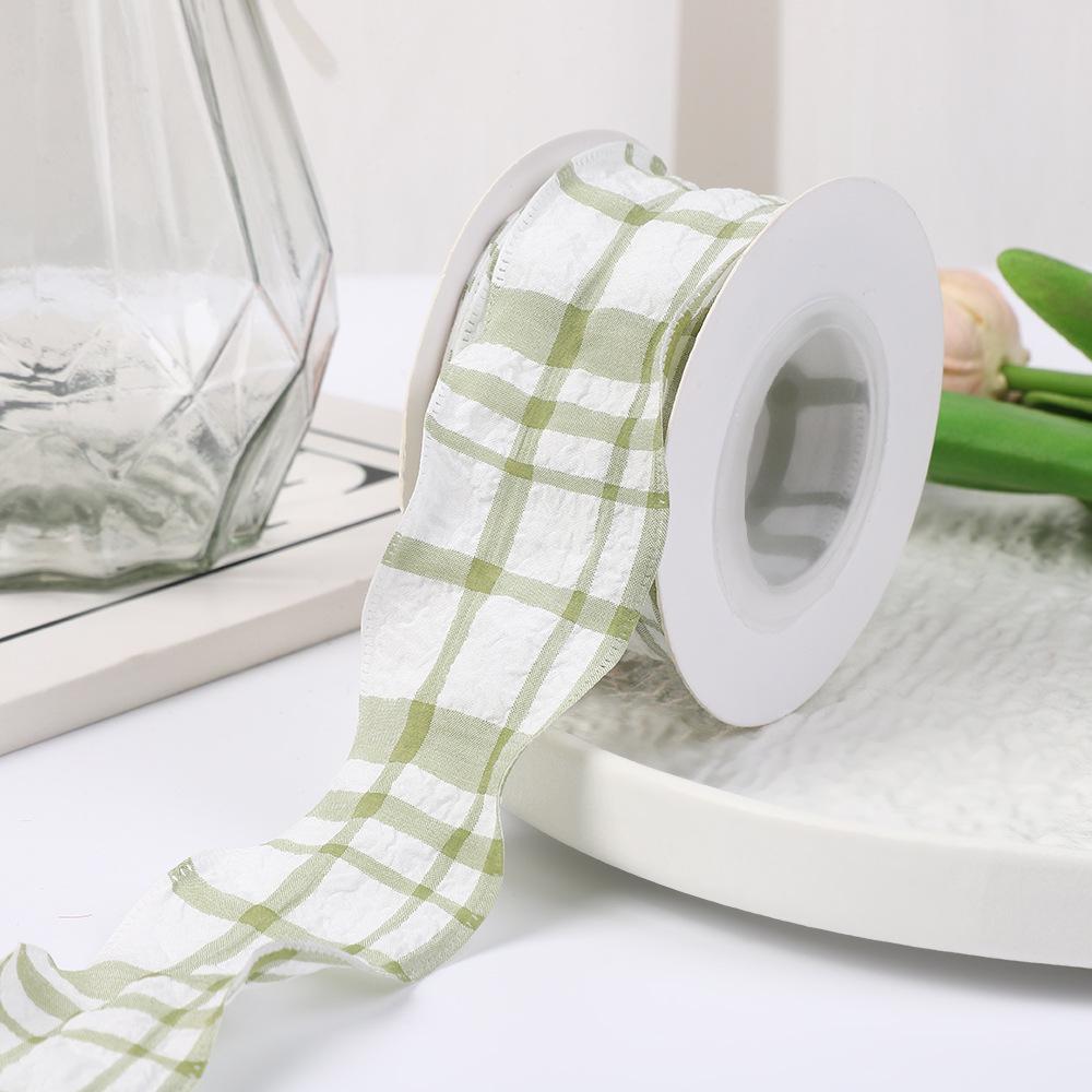 Colorful Puff Plaid Ribbon for Birthday Cake Boxes, Ins Style