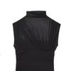 European, American autumn and winter new women's clothing temperament waist foreign style mesh splicing short dress women