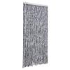 VidaXL Rideau Anti-mouches, Store Anti-insectes avec Crochet, Rideau de Porte Longueur et Largeur Réglables, Argenté 100x230 377380