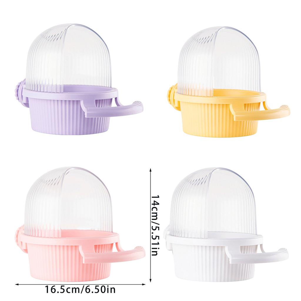 Convenient Bird Cage Hanging Plastic Feeder Box Parrots Food Dispenser Box for Pet Owners Providing Large Food Storage