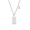 Vintage Geometric 12 Constellations Square Pendant Necklace Fashion Gold Color Metal Collar Charm Necklace Jewelry 2024 New
