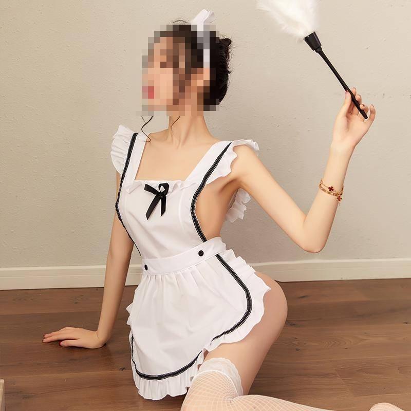Elegant Polyester Maid Costume Sexy Role-playing Lingerie For Women One Size
