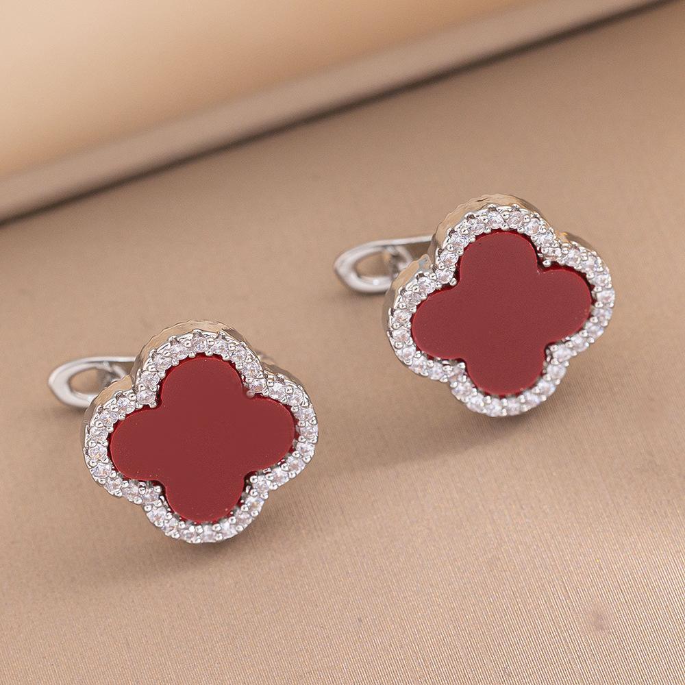 Four-leaf Clover Spring Earrings New Arrival Earrings Elegantclassy Women's Earrings