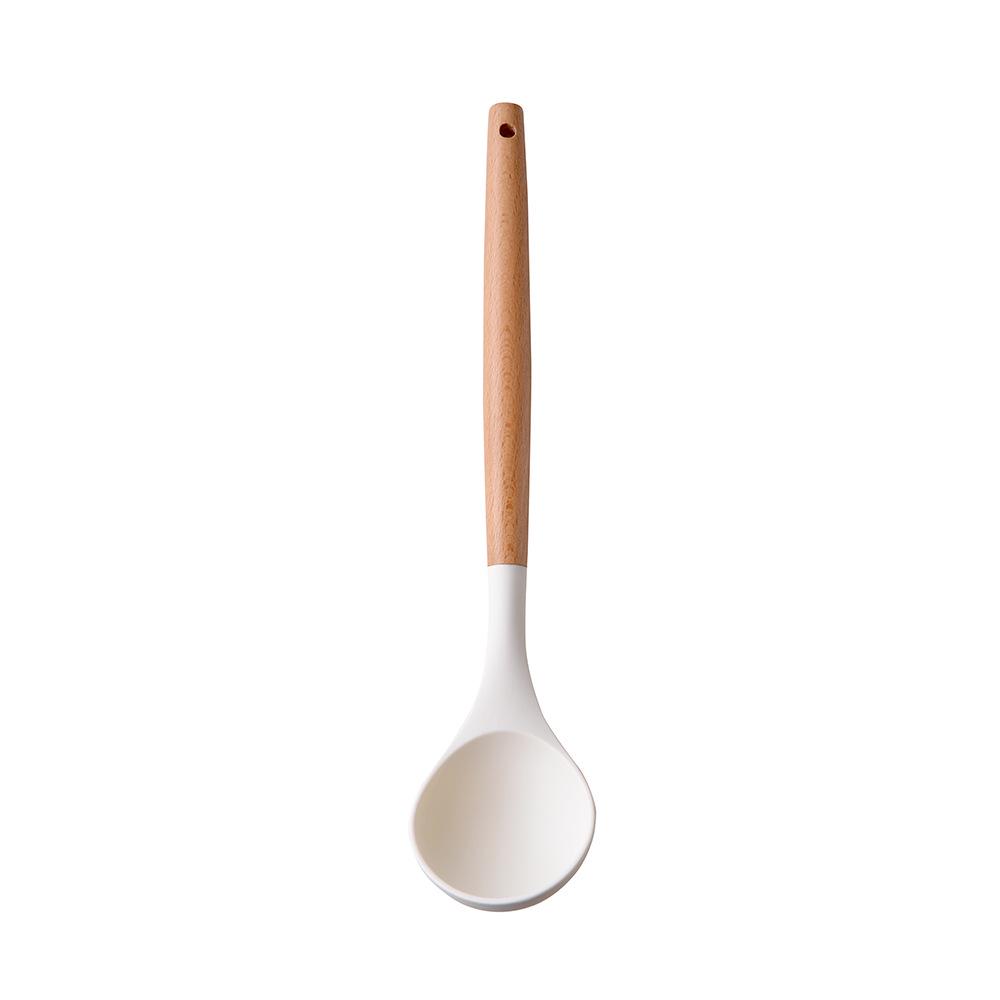 11-Piece Set: Silicone Kitchen Utensils with Lightweight Wooden Handles - Spatulas and Spoons