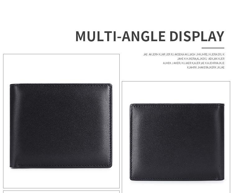 Men's Genuine Leather RFID Blocking Multi-Card Wallet with Coin Purse