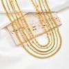 Women's Chain Necklace Waterproof Gold Plated Multi-style Single Bead Chain Layering Jewelry Stainless Steel Tarnish Free