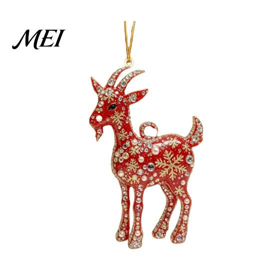 Holiday Tree Ornaments 2D Acrylic Goat Christmas Ornament, Zodiac Hanging Pendant with Gold String, Year Festive Pendants of The Ornament 2027,