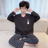 100% Cotton Boys Long Sleeve Pajama Set Cartoon Print Comfortable Sleepwear Kids Ages 8 Fall Home Wear
