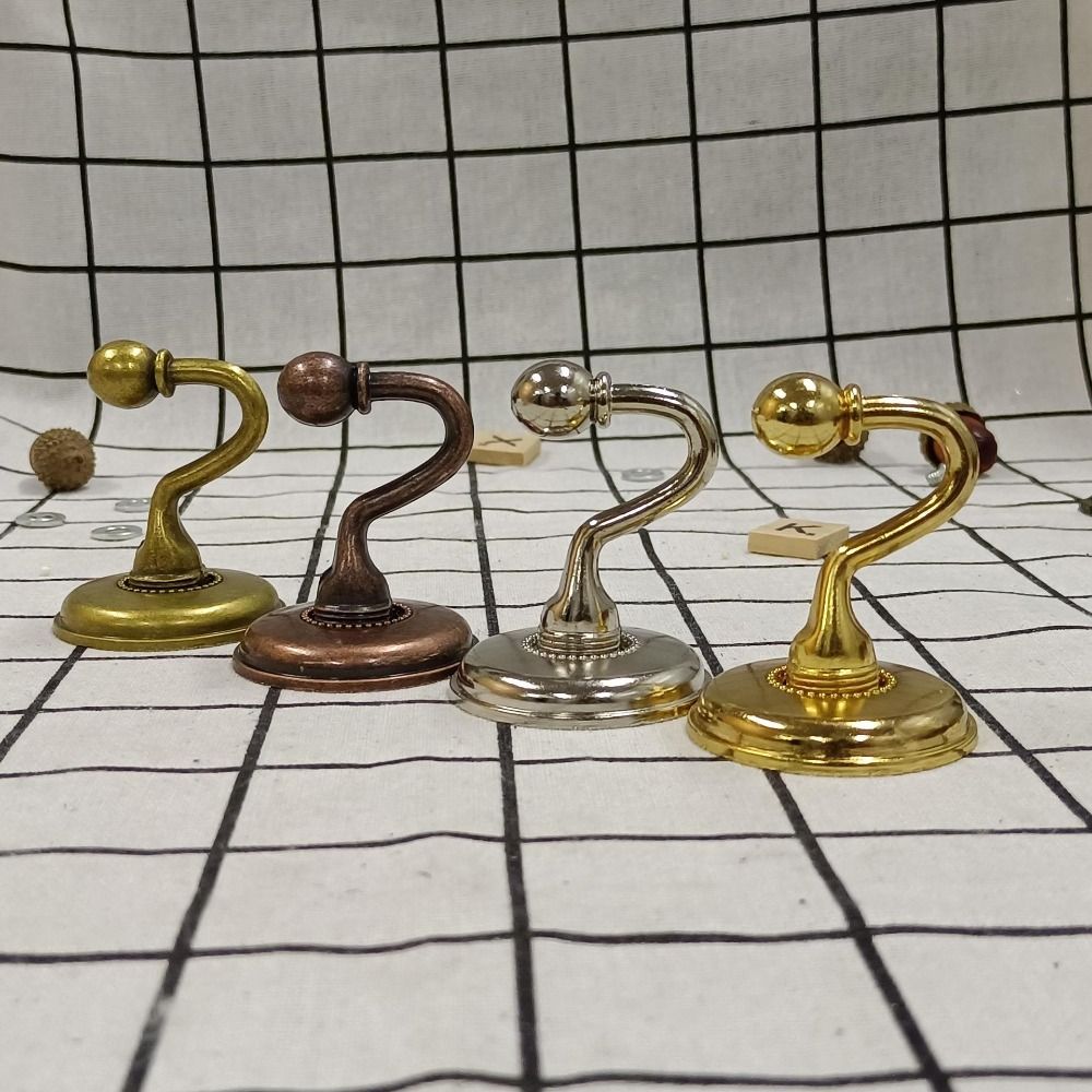 2pcs Zinc Zinc Zinc Alloy Tieback Wall Hooks Vintage Wall Hat Coat Hangers  for Bedroom Dormitory