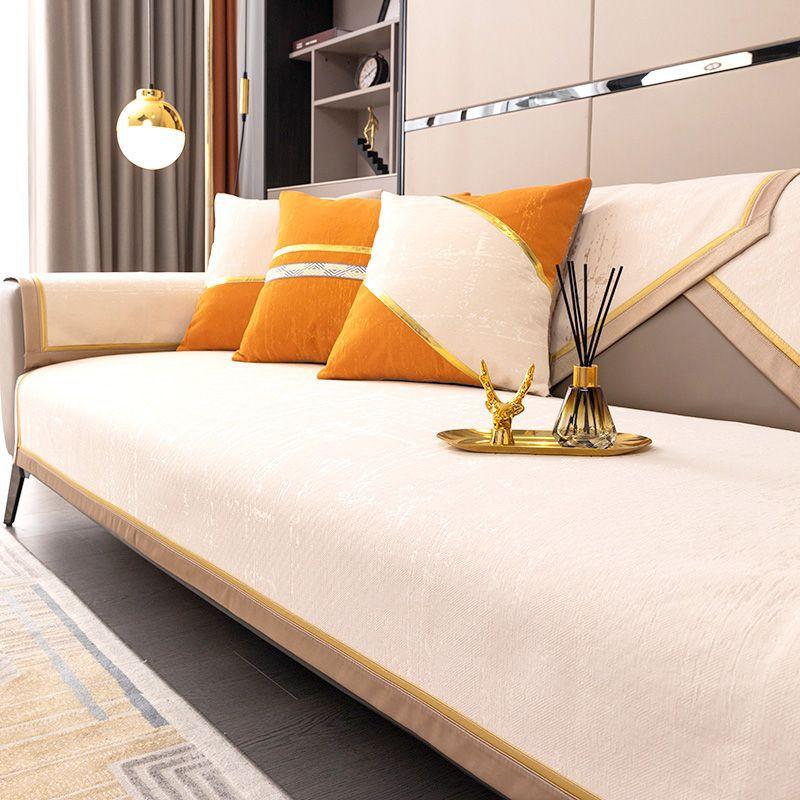 Скандинавский чехол для дивана из синели для гостиной — фото 6