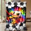 Football Color Explosion Theme blanket Lightweight Warm Flannel Blanket Decorative Throw Blanket for Home Decoration