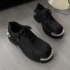 Thick-soled High-end Derby Trendy Casual Leather Men Niche Metal Iron Sheet Decorative Design Versatile Celebrities Shoes