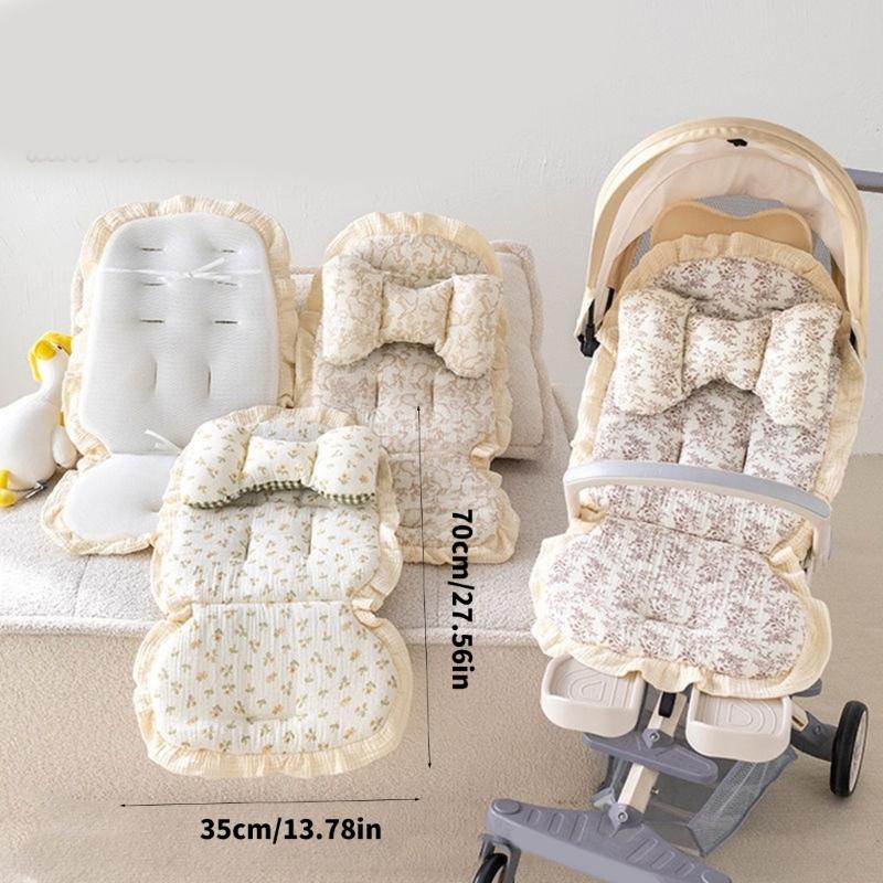 Infant Strollers Seat Liner Pad Provide Better Support for Various Models Travel Friendly Design Pram Cart Cushion