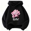 Fashion Ballet Dance Shoes Girls Hoodies Children's Sweatshirt Hoody Girls Autumn Spring Casual Hoodies