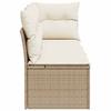 Vidaxl Sofa Ogrodowa Z Poduszkami, 3-Osobowa, Beżowa, Polirattan