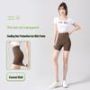 Women's 2026 Ice Skin Shark Feel Seamless Tummy Control Shorts: Thin, Stretchy, Hip-Lifting, Skin-Friendly Three-Quarter Length