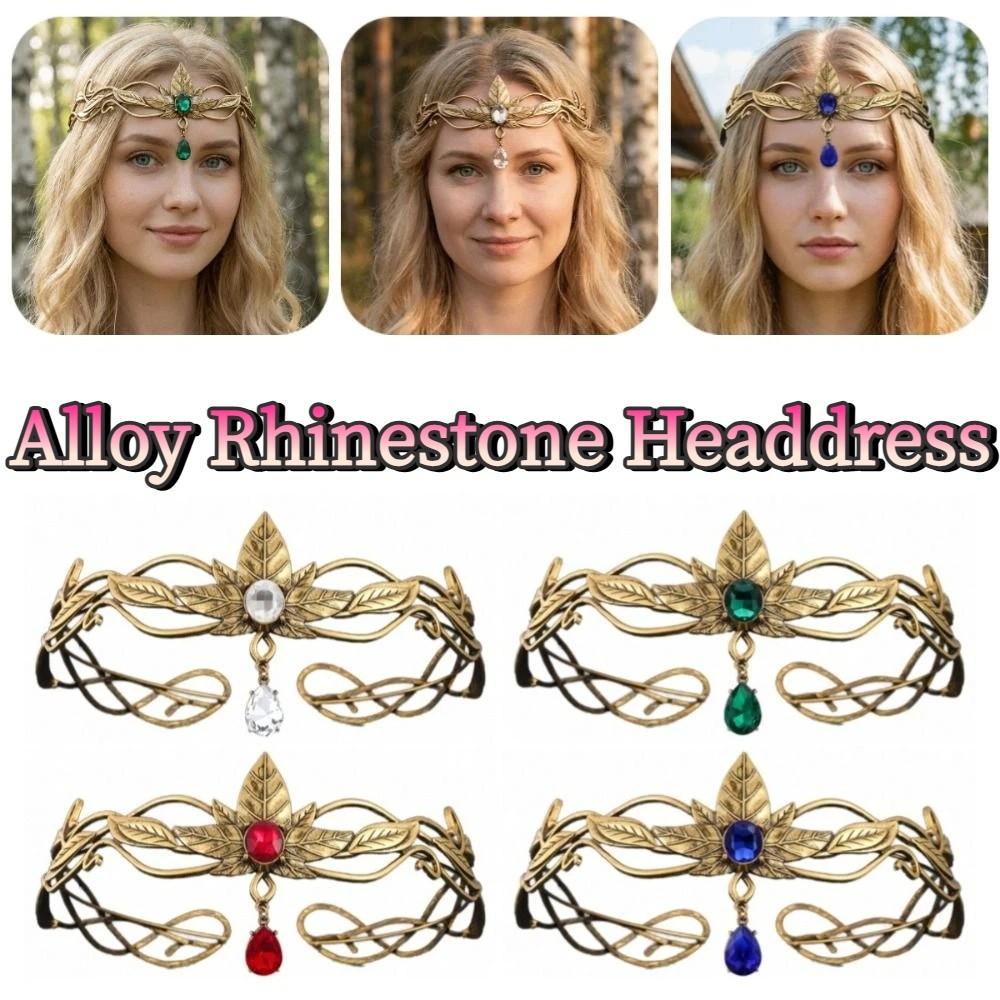 Vintage Goddess Tiaras Baroque Princess Diadems Zinc Zinc Alloy Rhinestone Headdress  Bridal Party