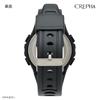 CREPHA Digital Solar Urethane Men's Watch, Radio-Controlled, Powered, Rechargeable, Strap, Black, FDM7863-SV