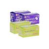 NaturaMoon Sanitary Napkins with Wings X 4-Pack Set (2 Packs of Daytime Pads for Heavy Flow, 2 Packs of Nighttime Pads for Heavy Flow)