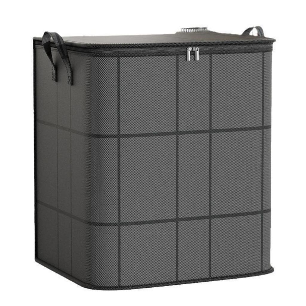 Quilt Storage Bag for Clothes and Bedding, Cotton Quilt Organizing Bag, Black Woven Bag, Capacity for Moving, Packing, Thickening, Extra Large