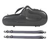 Eb Alto Saxophone Box Fiber Reinforced Plastic Hard Carrying Case with Lock Detachable Shoulder Strap Black Plaid