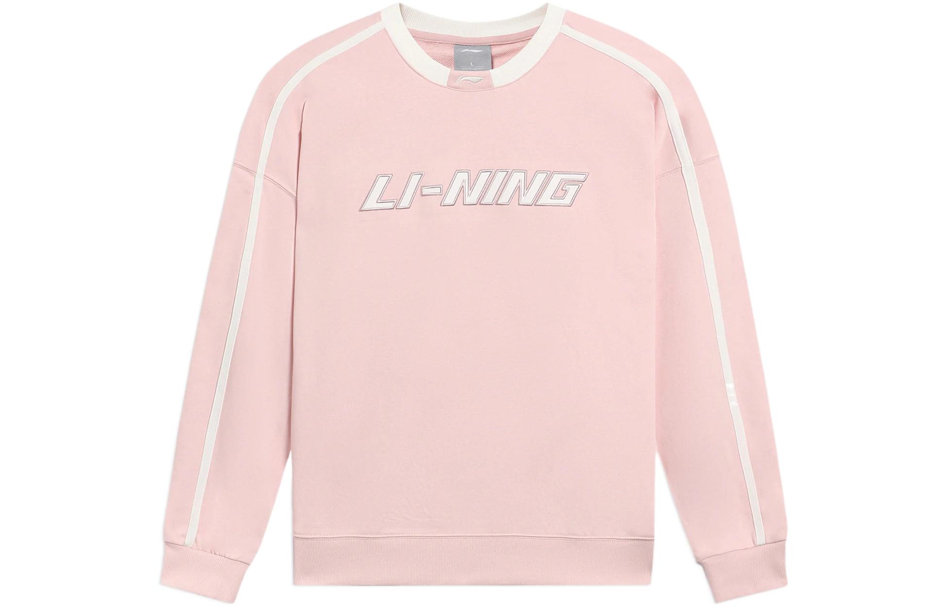 Li Ning Sports Life Collection Sweatshirt Unisex Light Water Pink AWDRD50-5 XL