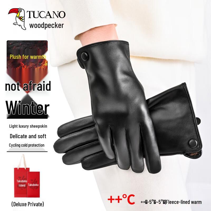 

Женские зимние перчатки Woodpecker из овчины с вельветовой подкладкой One Size