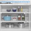 Organizer per guardaroba estensibile, scaffale retrattile senza fori, ripiani per riporre gli abiti in cucina e bagno