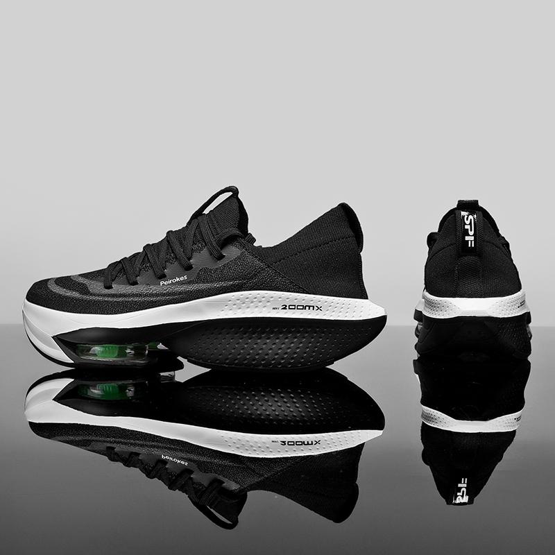 

Марафон повітряна подушка повсякденне чоловіче спортивне взуття дихаюче легке жіноче зручне спортивне взуття нековзне взуття 37 чорний