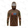 Men's fishing suit with mask, quick-drying breathable sunscreen, long-sleeved hooded sea fishing suit