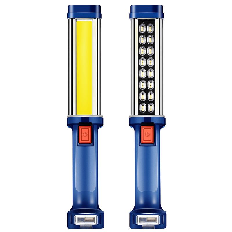 

Ручной рабочий фонарь с зарядкой по USB и выходом, мощный магнитный супер яркий светодиодный рабочий фонарь для технического обслуживания синий