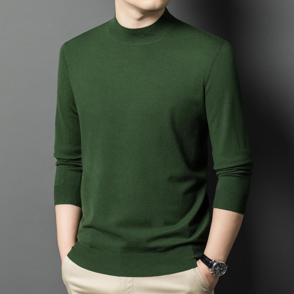 Men's Autumn/Winter Thick Wool Half-High Collar Sweater