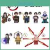 Wm6163 Anime Series Demon Slayer Beads Puzzle Building Blocks Bagged Set Abs Plastic Non-electric Diy Small Particle 0-38 Pieces 0.01kg