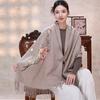 Hang Sifu Pure Wool Embroidered Scarf Shawl