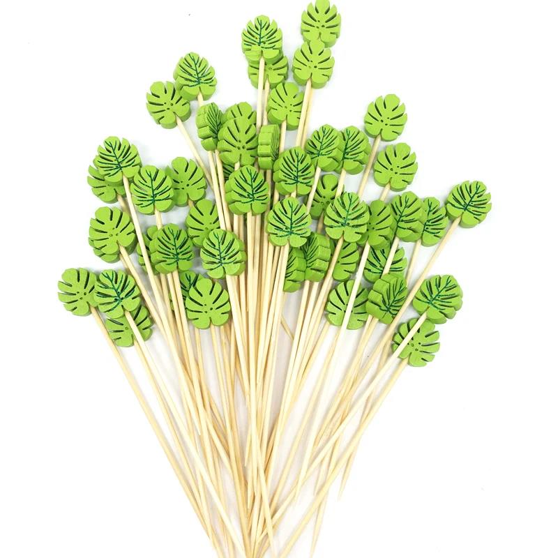 100Pcs 12cm Cactus Flamingo Fruit Cocktail Toothpicks Pineapple Cake Sticks Food Picks for Wedding Birthday Party Supplies 5