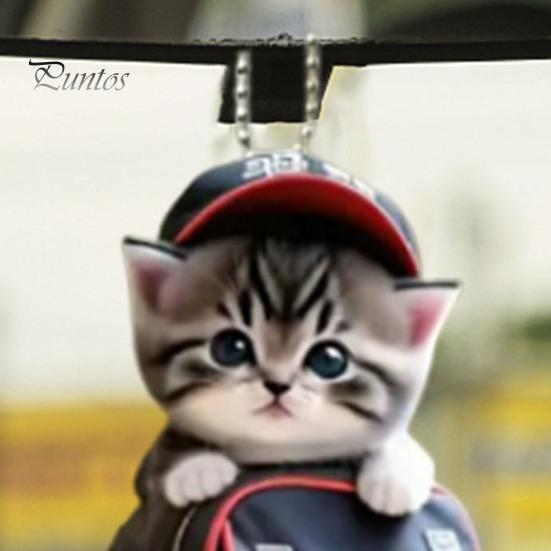 Cat Shaped Pendant Car Hanging Decoration Realistic Looking Easy To Hang Auto Rearview Mirror Ornament Acrylic Christmas Decor