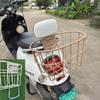 Large Capacity Metal Rear Basket with Backrest for E-bike Helmet and Backpack Storage