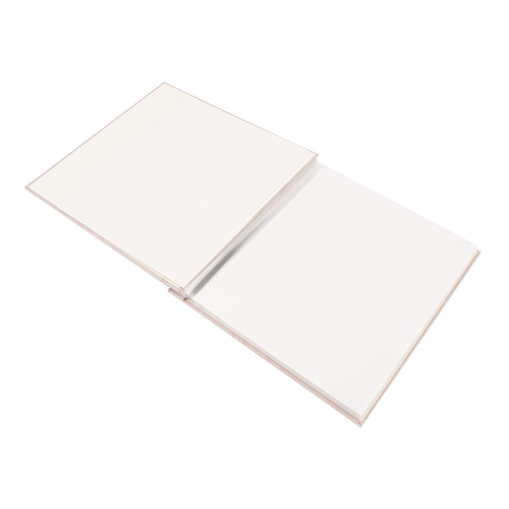 Linen Cover Photo Album with Front Window Self Adhesive DIY Scrapbook Large Capacity Picture Album