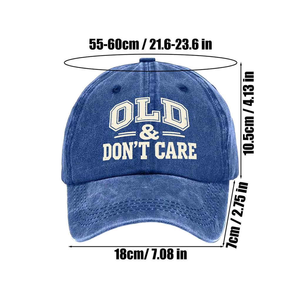 Baseball Caps Letter OLD Dont Care Embroidery Retro Washed Cotton Baseball Cap For Men Women Snapbacks Outdoor Sport Sun Hat