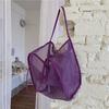 Mesh Hollow Out Tote Bag Women  Trendy Women's Handbag Sandy Beach Shoulder Bag Large Capacity Canvas Shoping Girl Tote sac