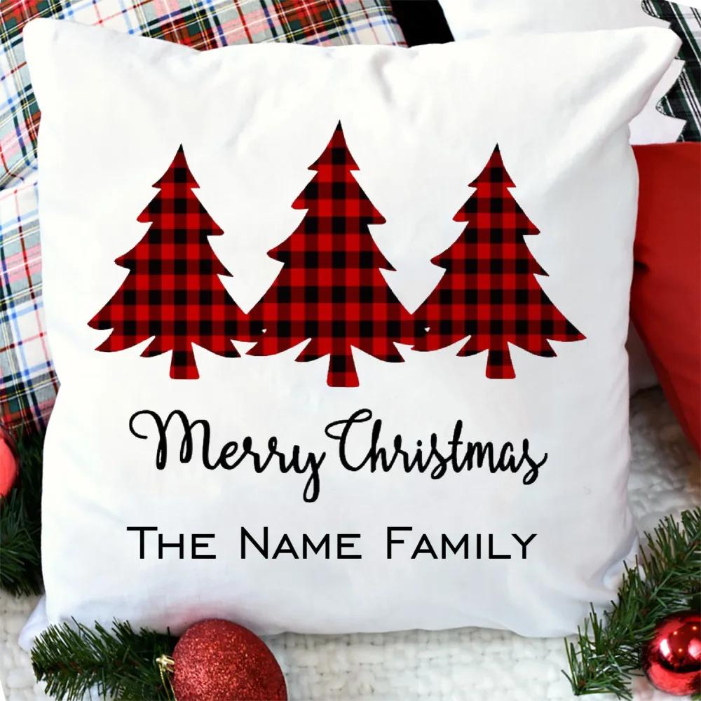 Personalised Christmas Cushion Family Christmas Cushion Family Gingerbread Xmas Decoration Room Presents Xmas Decoration Gift