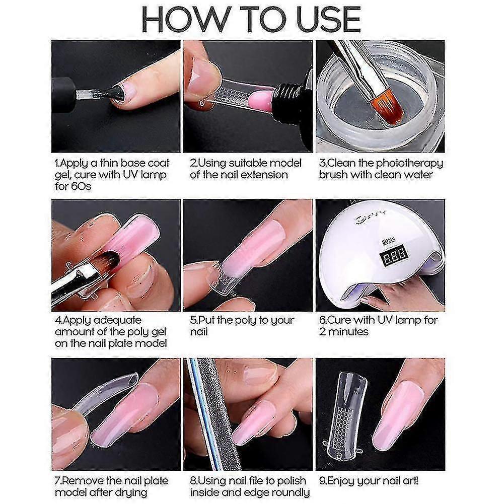 Gel Acrilico Poli Estensione Unghie Kit Unghie Gel Per Costruire Smalto Per Unghie Gel Costruttore Unghie Kit Set Manicure Strumento Per Estensione Unghie