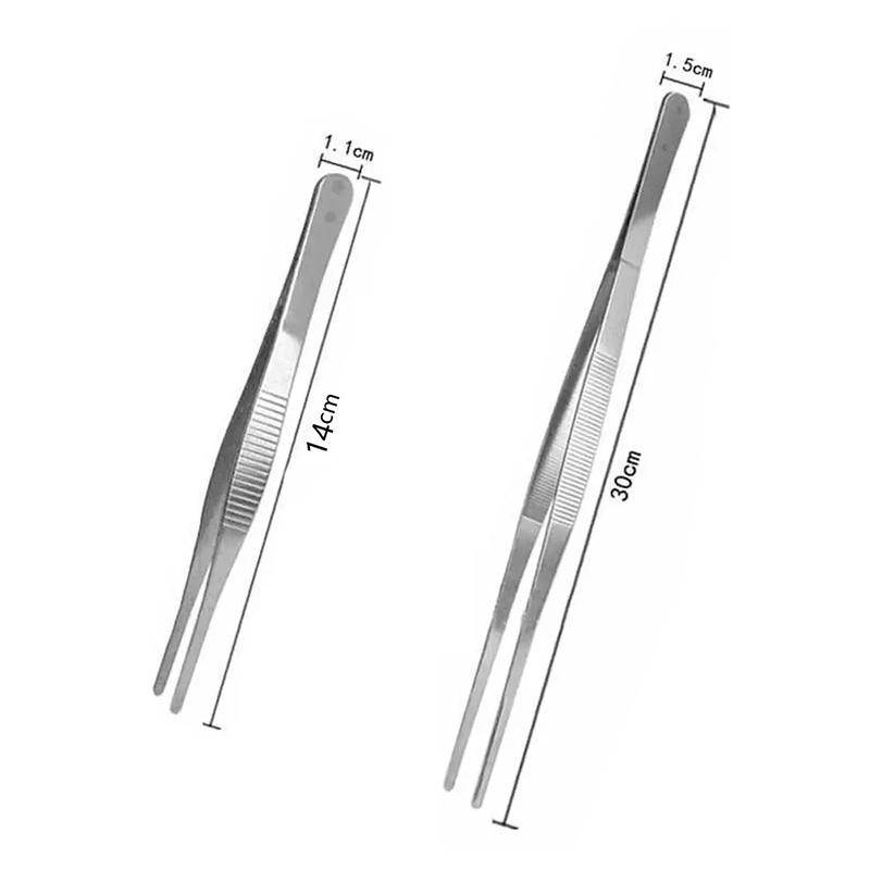 Stainless Steel Food Tongs Barbecue Tongs BBQ Clip Kitchen Clamp Cooking Tweezers Grill Pliers Kitchen Accessories CFQJ006