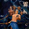 One Piece 38cm Thunder God Enel Anime Figure Double Head Statue Light Up Figure PVC Collectible Model Toy Desktop Ornament Gift