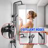 Shower System Black Brass Shower Set Multifunctional Thermostatic Shower Frosted Bathroom Faucets Bath Mixer