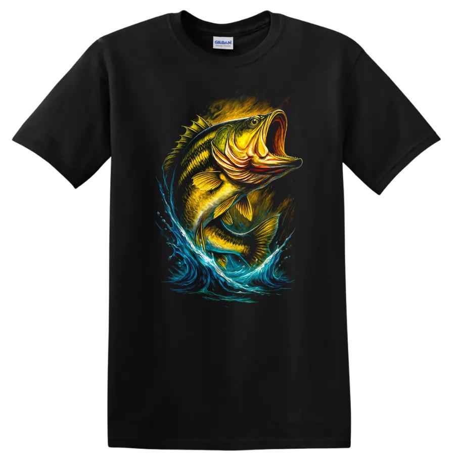 Fish Jumping Out of Water T Shirt Catch of the Day Graphic Tee