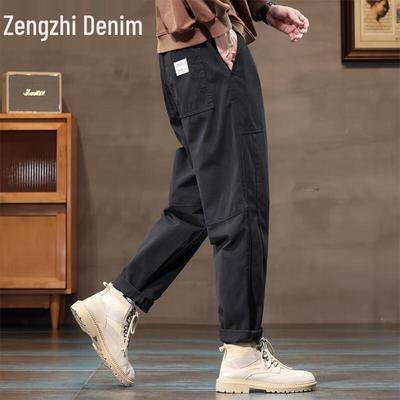 Pantalon cargo décontracté droit pour homme Zengzhi