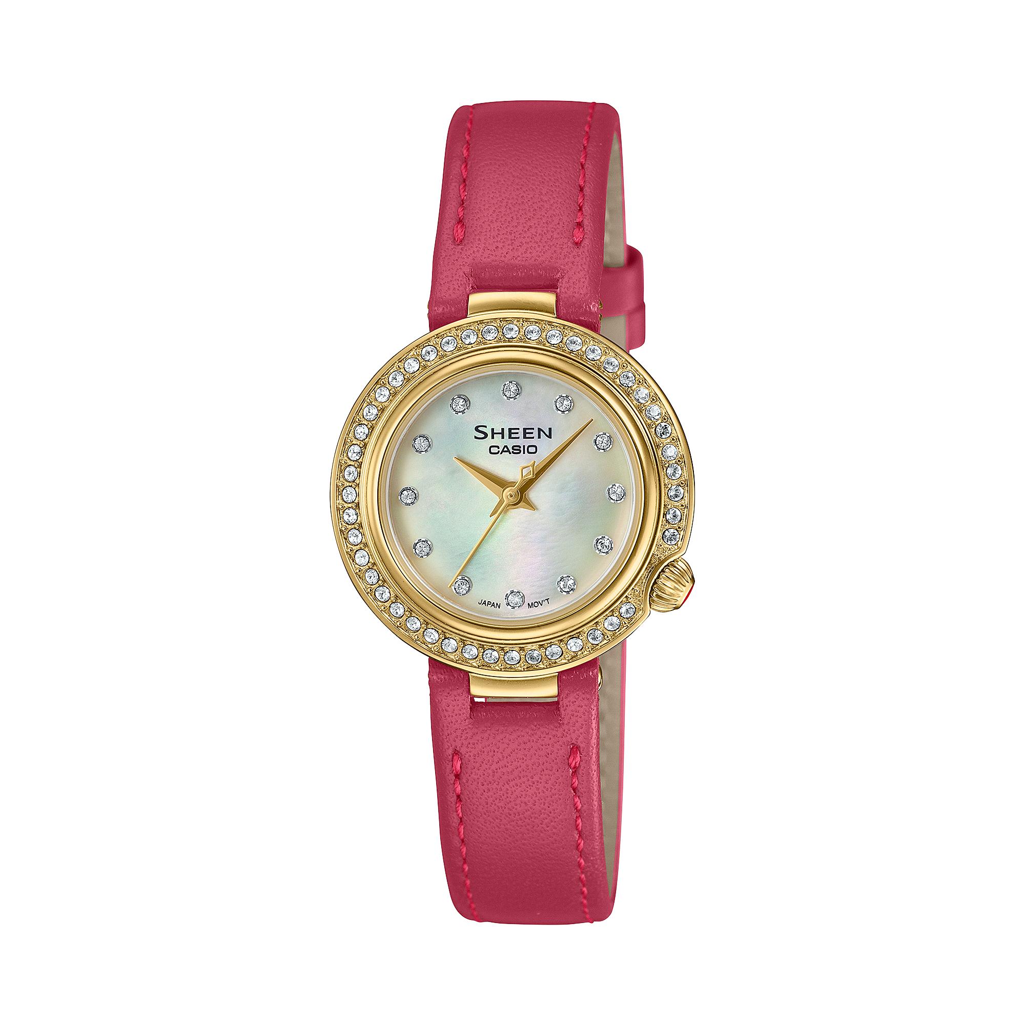 Casio Men s Stainless Steel 50M Water Resistant Analog Quartz Watch SHE-4565GRL-7A золотой