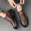 Men's Casual Shoes Luxury Brand Thick Bottom Sport Shoes Fashion Crocodile Pattern Business Shoes Comfort Walking Men Sneakers